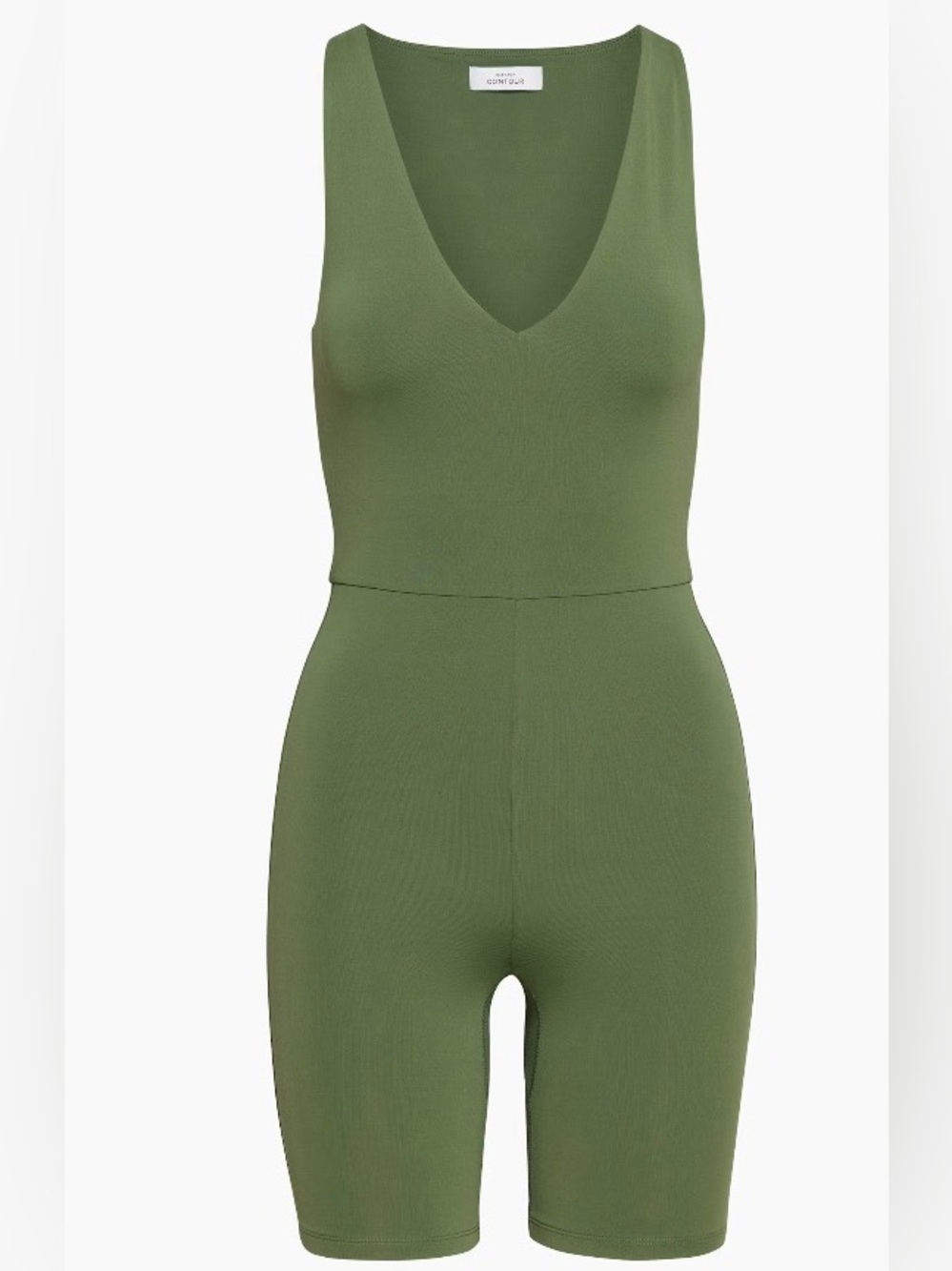 Babaton Olive Green Contour V-Neck Romper NWT XS